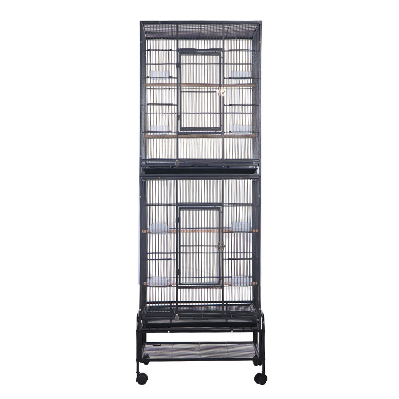 Iron Bird Cage with Rolling Stand for Parrots Conure Lovebird Cockatiel Pigeon Cages on stock