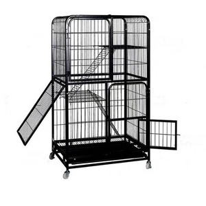 Pet Cat Cage Large Multi-layer Cat Villa Dog Cage Black Custom Logo Carton Solid Pet Cages, Carriers & Houses Leisure 