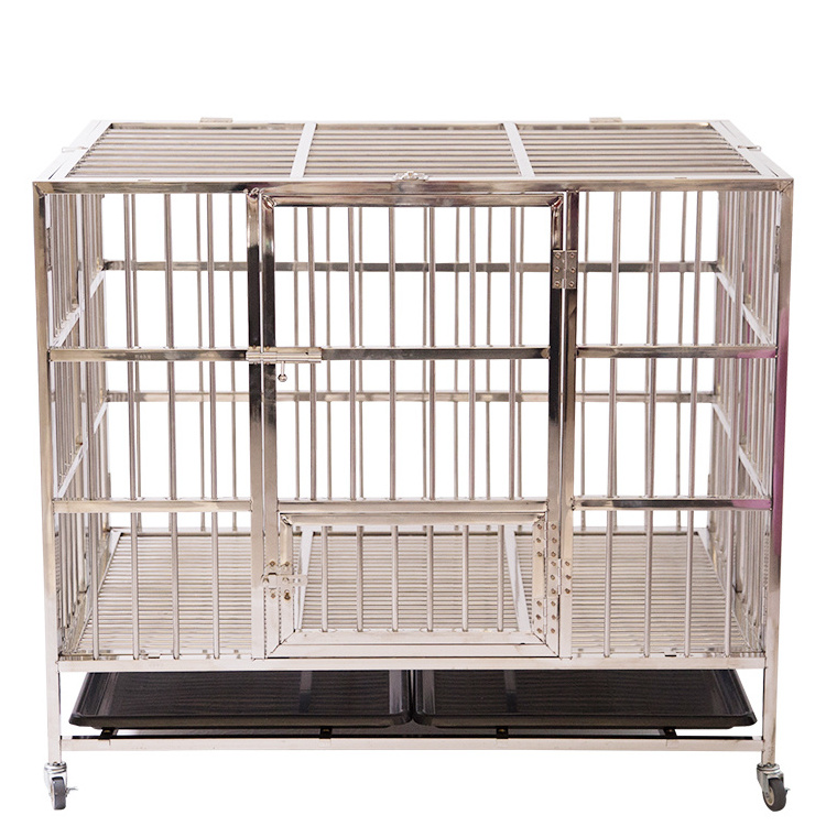 Manufacturer wholesale stainless steel metal large small foldable cheap dog house pet cages, carriers