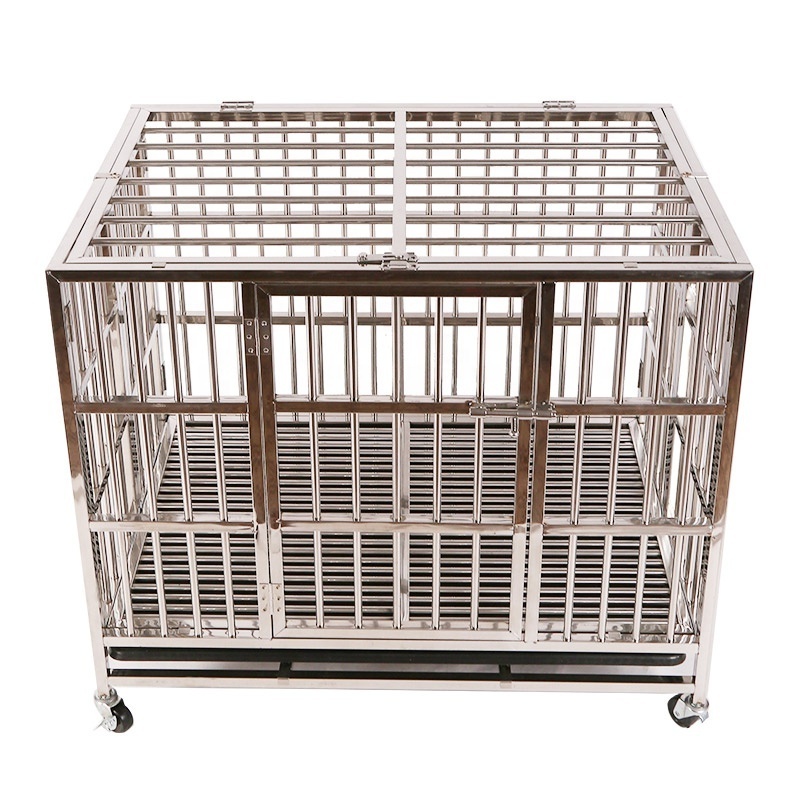 Senxin Pet Strong Manufacturer Stacked Folding Cheap Stainless Steel Metal Tube Breeding Dog House Pet Cages Large Kennel