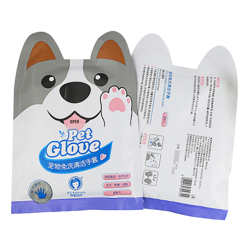 Cleaning and Deodorizing Grooming Gloves Nourishing Fur Glove Wipes Pet Bath Wipes for Daily Care of Dogs and Cats