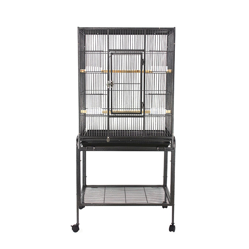 Iron Bird Cage with Rolling Stand for Parrots Conure Lovebird Cockatiel Pigeon Cages on stock