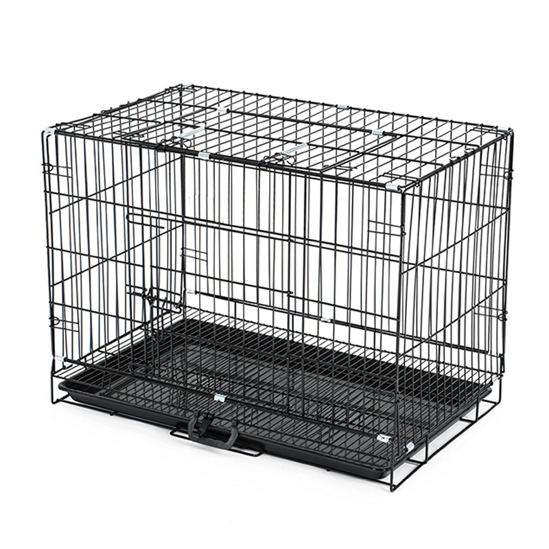 Wholesale Pet Dog Cages Double-Door design Folding Metal metal kennels