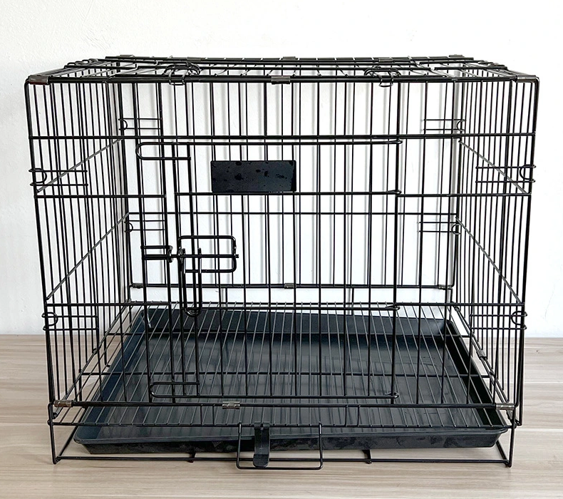 28 inch wholesale boutique full size folding portable wire dog cage for all size pet den house metal crate with powder coating