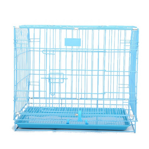 91*56*67cm single-door & double-door folding metal pink/blue dog crate