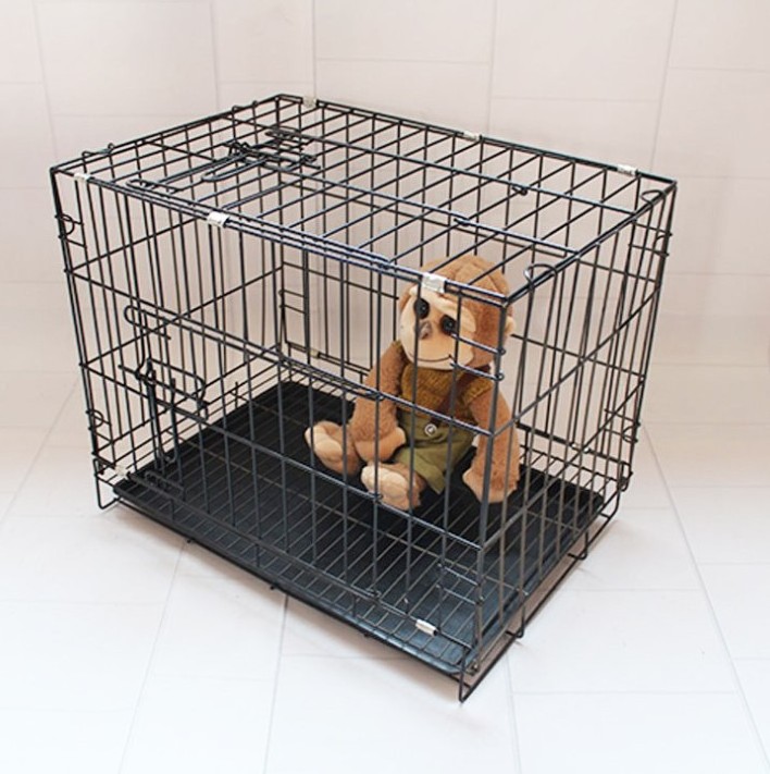 Wholesale Pet Dog Cages Double-Door design Folding Metal metal kennels