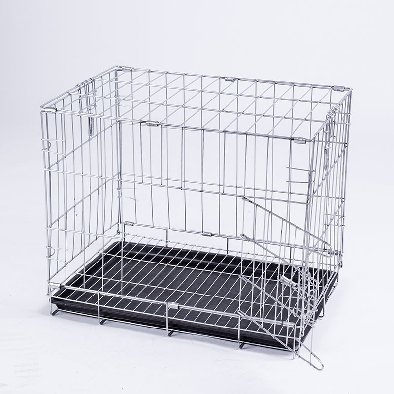 Wholesale Pet Dog Cages Double-Door design Folding Metal metal kennels