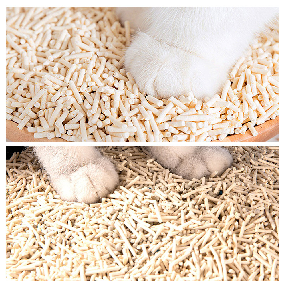 Dust-Free  Litter, Fast Drying, Ultra Absorbent Clumping Cat Litter Pellets Odor Control Less Scattering Tofu Cat Litter