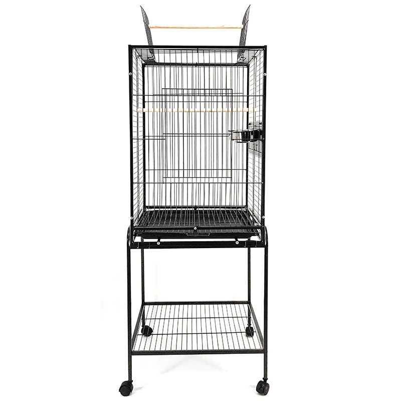 69-Inch Extra Large Bird Cage Metal Parrot Cage for Mid-Sized Parrots Cockatiels Conures Parakeets Lovebirds Budgie Finch, Black