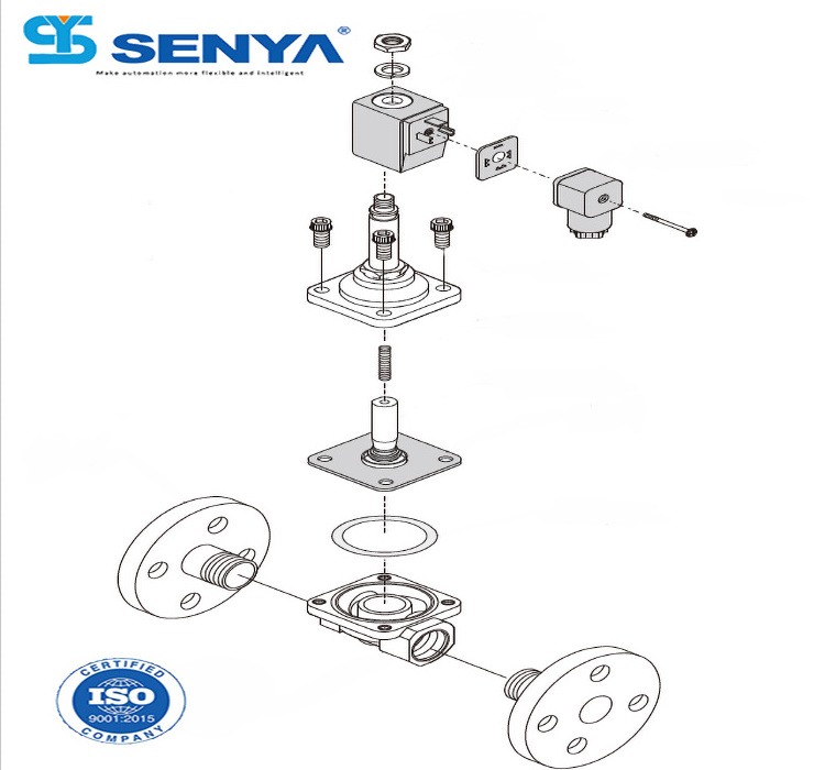 SENYA PU220 High Pressure Water Oil Air Compressed Brass Solenoid Valve Normally Closed Water Solenoid Valve