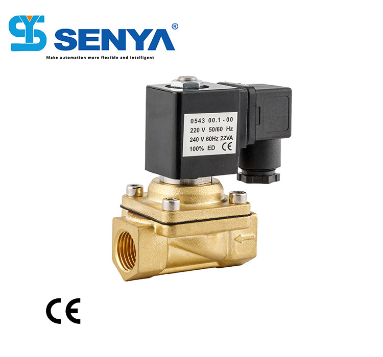 SENYA PU220 High Pressure Water Oil Air Compressed Brass Solenoid Valve Normally Closed Water Solenoid Valve