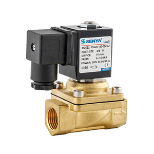 SENYA PU220 High Pressure Water Oil Air Compressed Brass Solenoid Valve Normally Closed Water Solenoid Valve