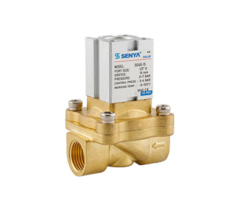 2Q160 Brass Aluminum Alloy Air Control Valve 2/2 Way Normal Close Brass Pneumatic Air Control Valve