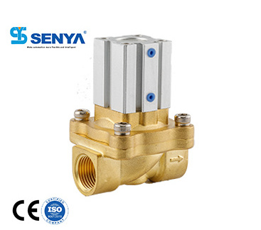 2Q160 Brass Aluminum Alloy Air Control Valve 2/2 Way Normal Close Brass Pneumatic Air Control Valve