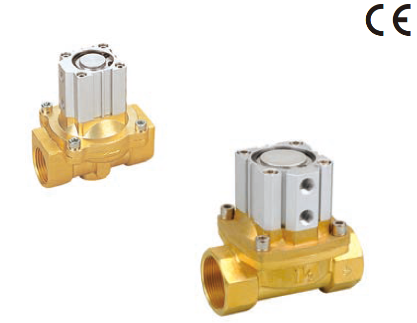 2Q160 Brass Aluminum Alloy Air Control Valve 2/2 Way Normal Close Brass Pneumatic Air Control Valve