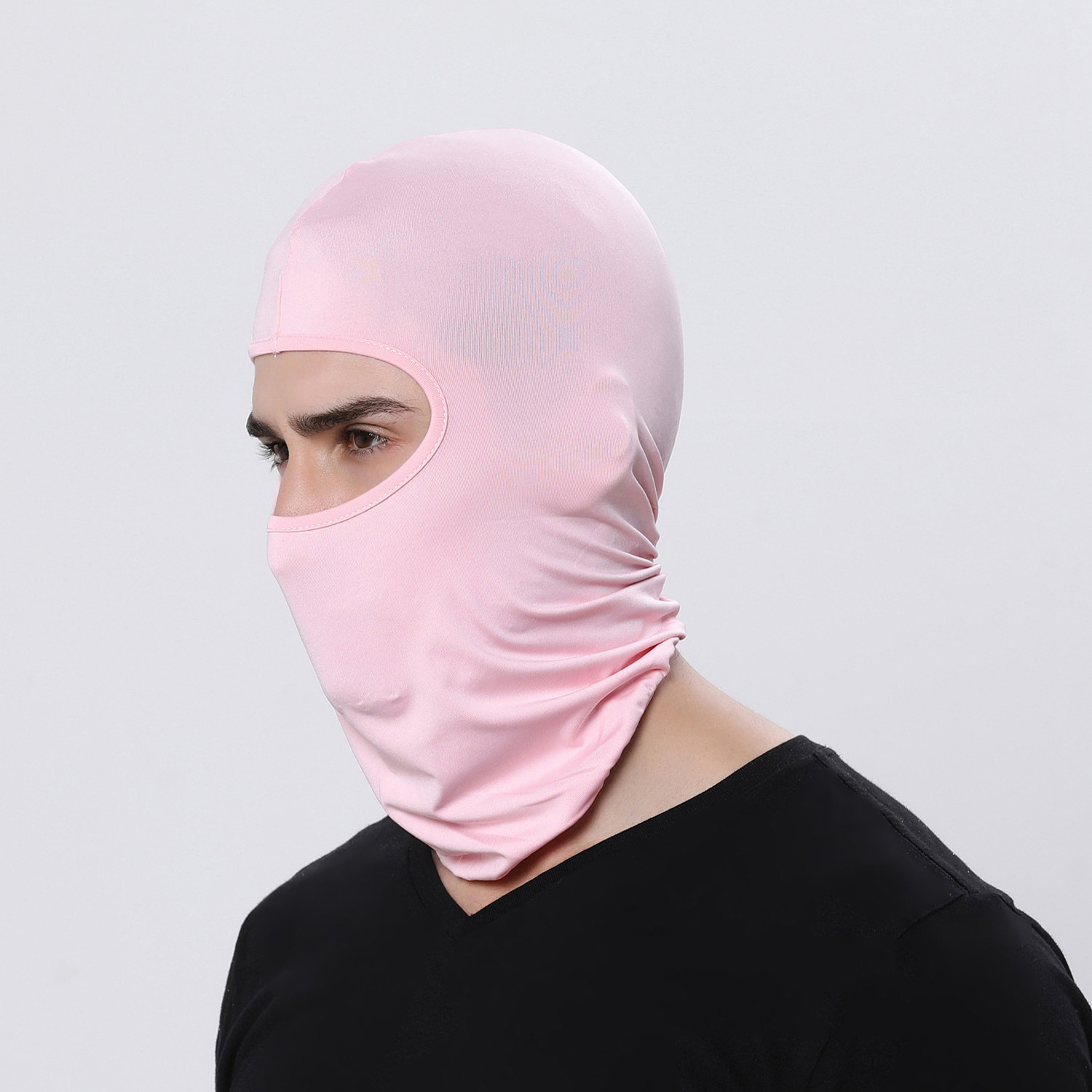 Custom Digital Print Logo Solid Color Blank Plain Sport Cycling Face Cover One Hole Balaclava Mask Hat