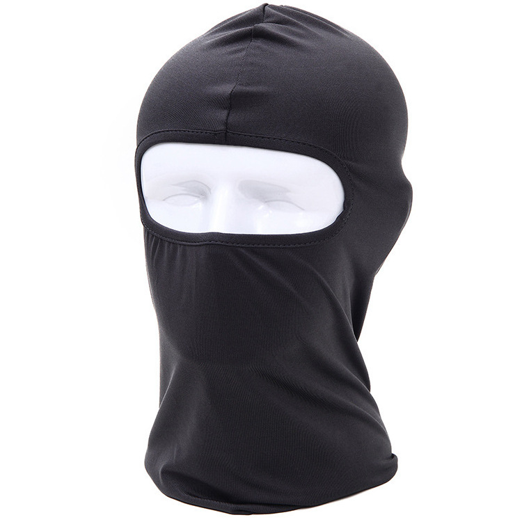 Custom Digital Print Logo Solid Color Blank Plain Sport Cycling Face Cover One Hole Balaclava Mask Hat