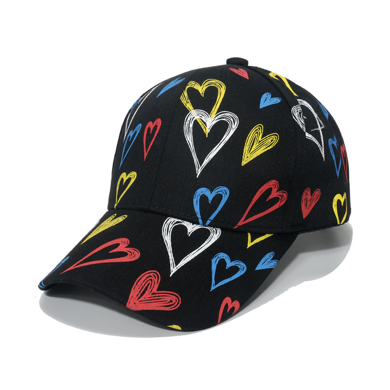 Hip Hop Fashion Cool Graffiti Custom Pattern Cotton Full Screen Print Logo Colorful 6 Panel Baseball Caps