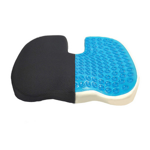 Senyang custom office wheelchair pressure relief chair seat pad coccyx gel silicon bus car orthopedic memory foam seat cushion