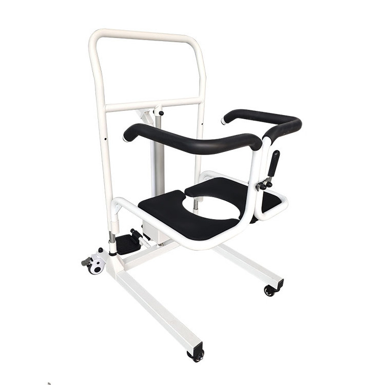 Senyang wholesale medical portable electric hydraulic toilet wheelchair move elderly patient nursing transfer lift commode chair