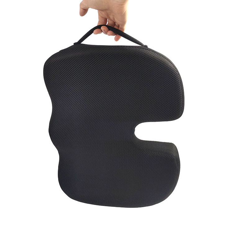 Senyang custom office wheelchair pressure relief chair seat pad coccyx gel silicon bus car orthopedic memory foam seat cushion