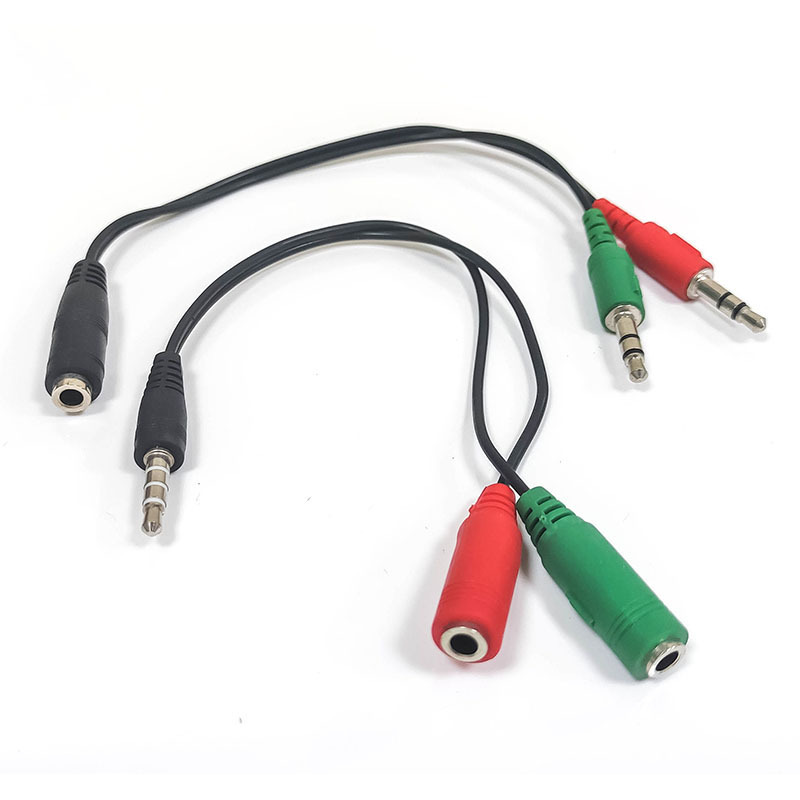 Headphone Splitter 3.5mm Audio Stereo Y Splitter Extension Cable Male to Female Dual Headphone Jack Adapter