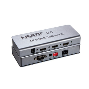 HDMI 2.0 & HDCP 2.2 3D HDMI Splitter 1 in 2 out port HDMI Splitter 1x2 with IR extension EDID