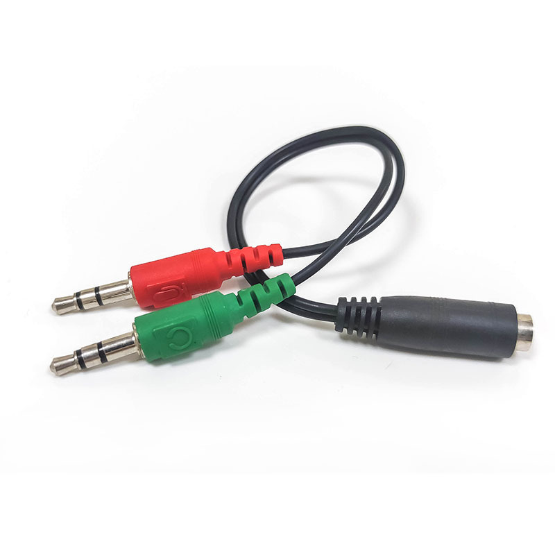 Headphone Splitter 3.5mm Audio Stereo Y Splitter Extension Cable Male to Female Dual Headphone Jack Adapter