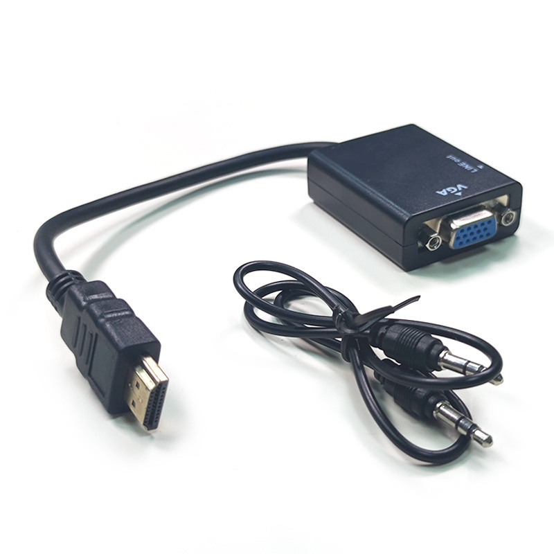 HDMI Male to VGA Female Converter 1080P HDMI to VGA Adapter with Audio Cable