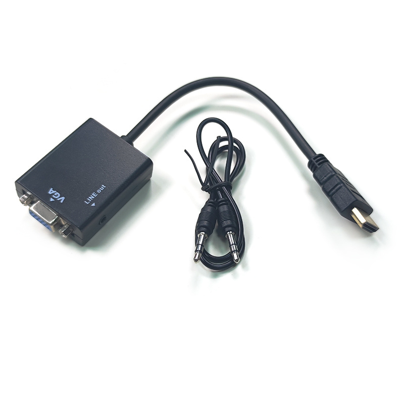 HDMI Male to VGA Female Converter 1080P HDMI to VGA Adapter with Audio Cable