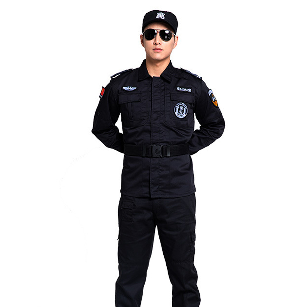 100% cotton security guard uniform, high quality security uniforms wholesale