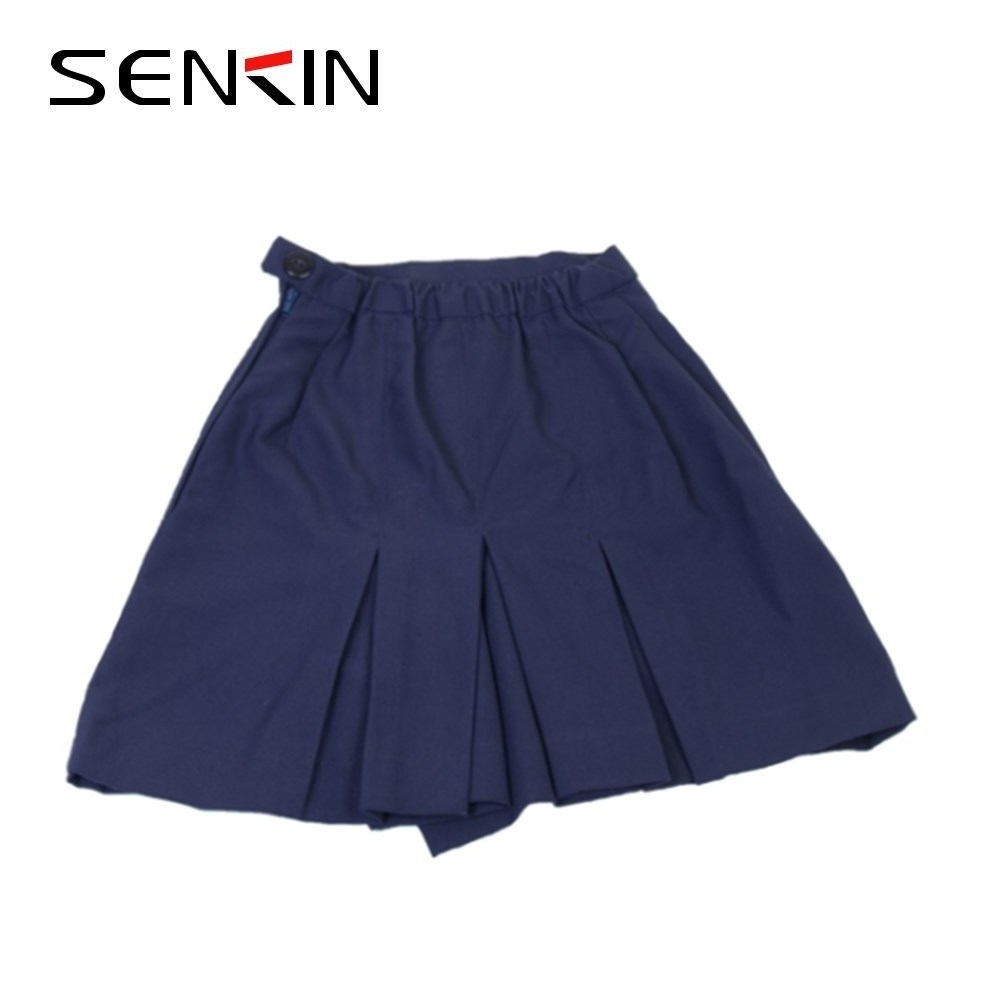 asian school navy cullote skirt pleated primary school girl mini skirt