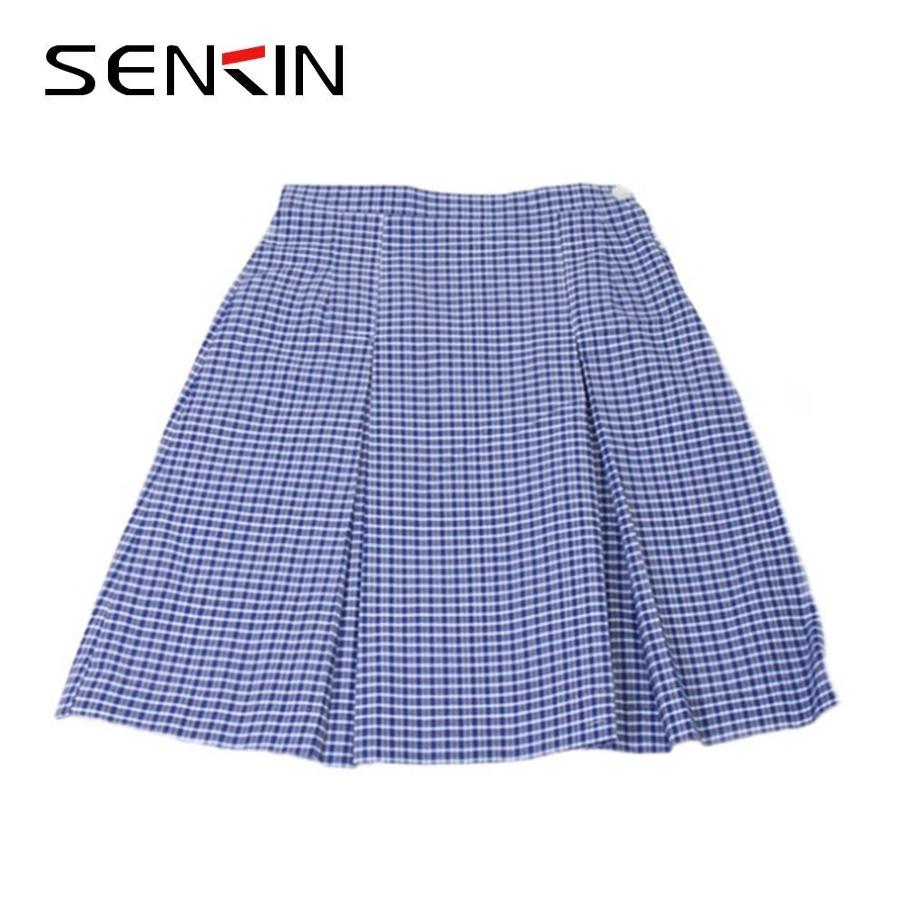 asian school skirt manufacturer pleated checked short skirts design for girl