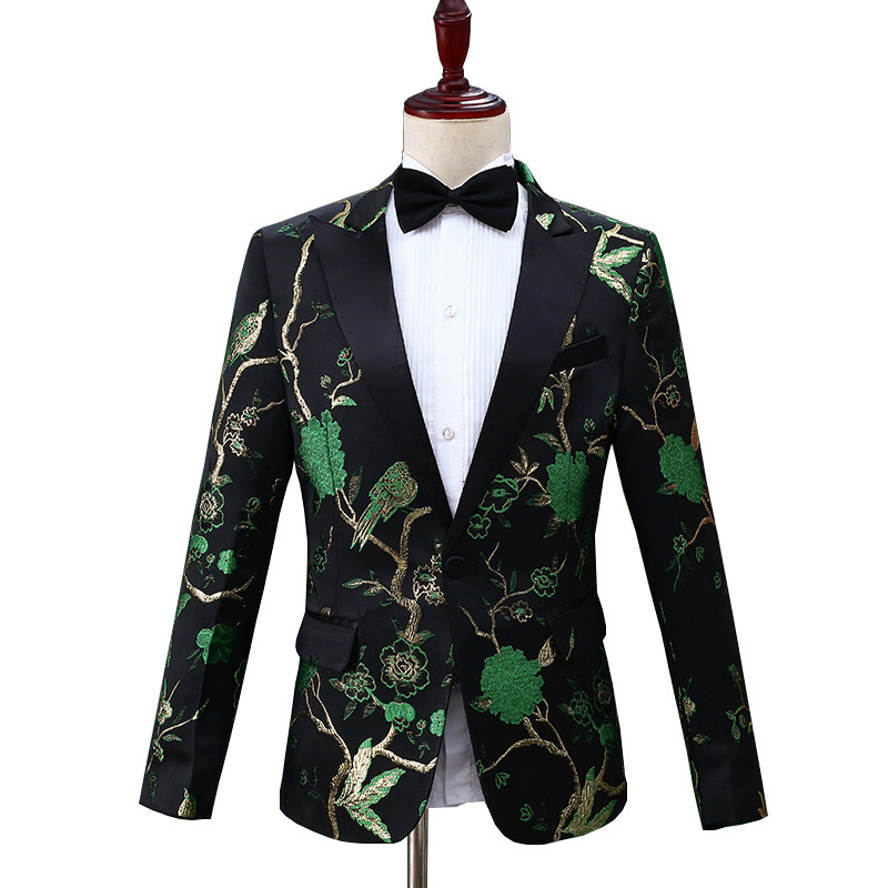 Fancy Italian Men Indian Flower Wedding Groom Mens African Clothing Embroidered Suits