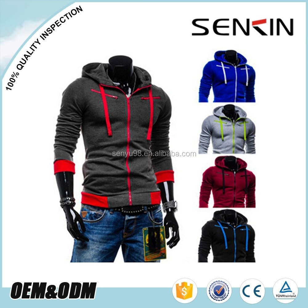 custom design mens sweatshirts two color hoodies 100% cotton sweatshirts wholesale