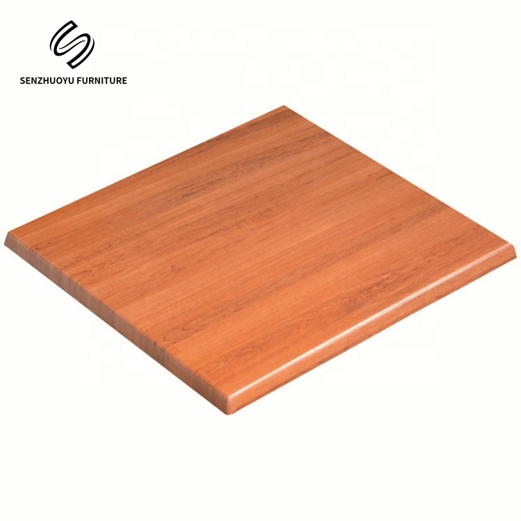 High quality modern fast food furniture restaurant cafe marble wood color werzalit table top