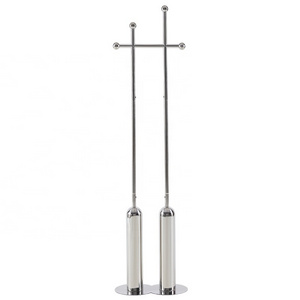 Hot sale simple design factory price free standing floor stainless steel metal easy assembly garment hat coat cloth hanger rack