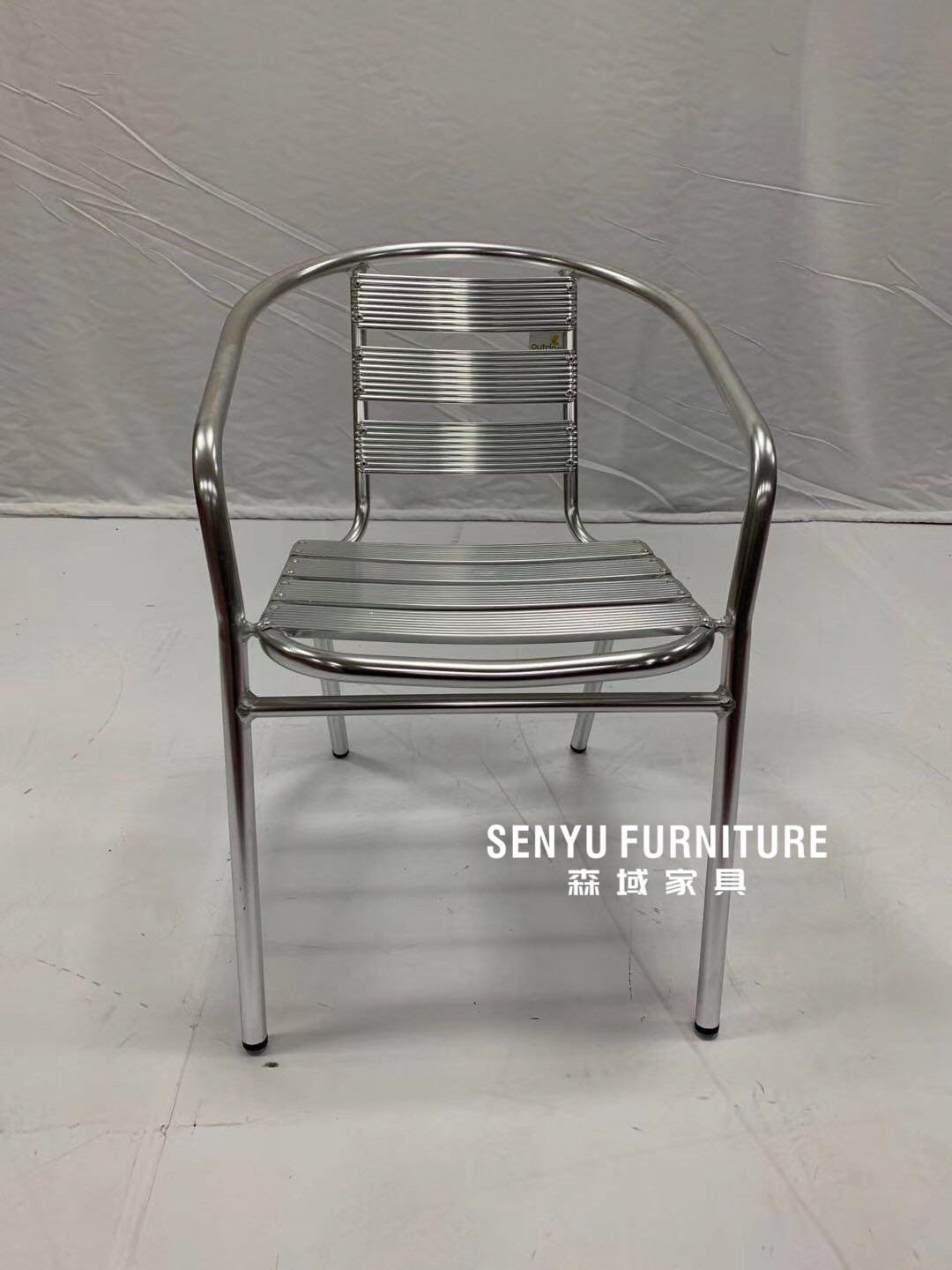 Outdoor Furniture Factory Cheap Price Aluminum Frame Stacking Aluminum Chair