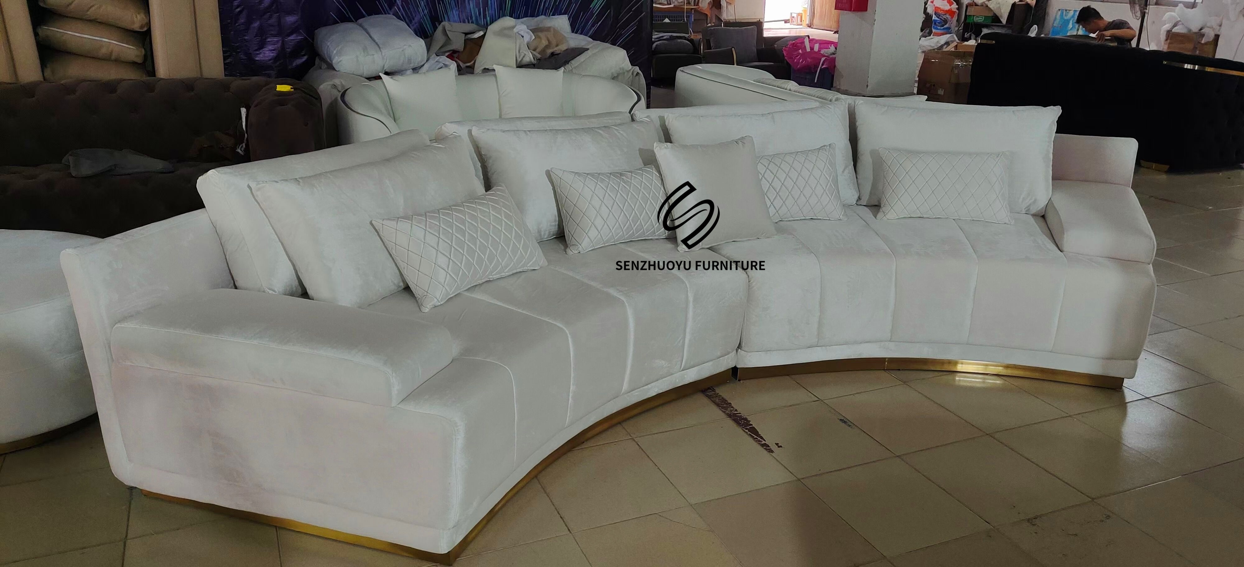 Modern curved sofa design Artu round sectional sofa