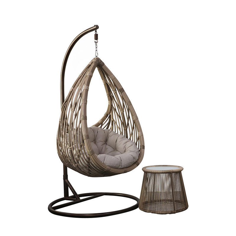 Good price Garden furniture metal swing rattan outdoor hanging egg chair