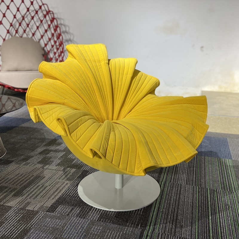 New Creative High Quality Modern Luxury Accent Swivel Flower Shape Chair