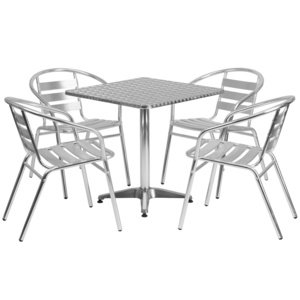 Outdoor Furniture Factory Cheap Price Aluminum Frame Stacking Aluminum Chair