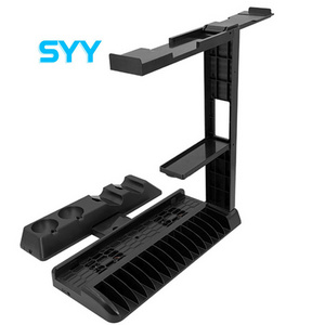 SYY High Quality Multi-function Console Vertical Bracket Controller Charging Stand 2 Charge Converter  for PS4 Slim Pro PS VR