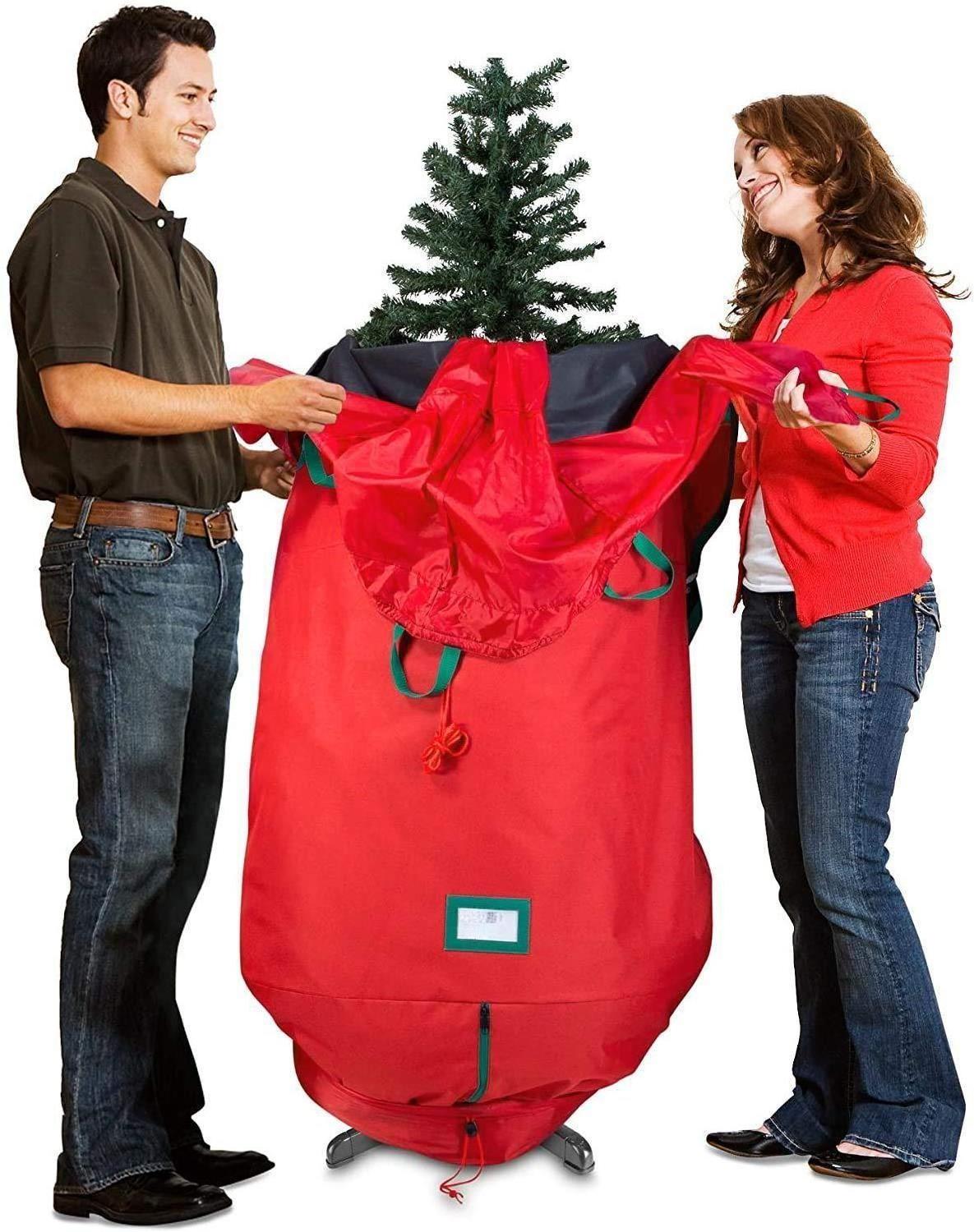 Custom Heavy Duty Upright Waterproof Foldable Material With Standing Ft Tall 9'  Christmas Tree Storage Bag