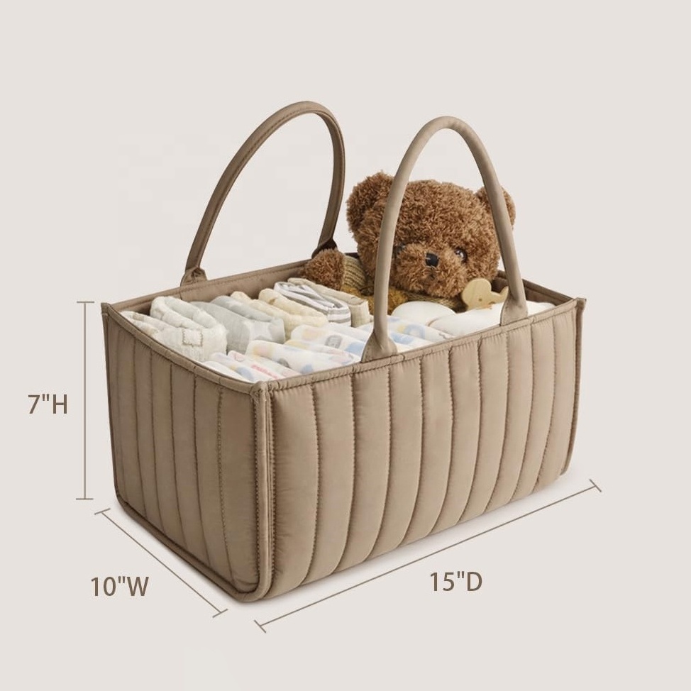 Wholesale Baby Diaper Caddy Storage Bag Mommy Nappy Diaper Organizer Basket  Diaper Changing Essentials Bag