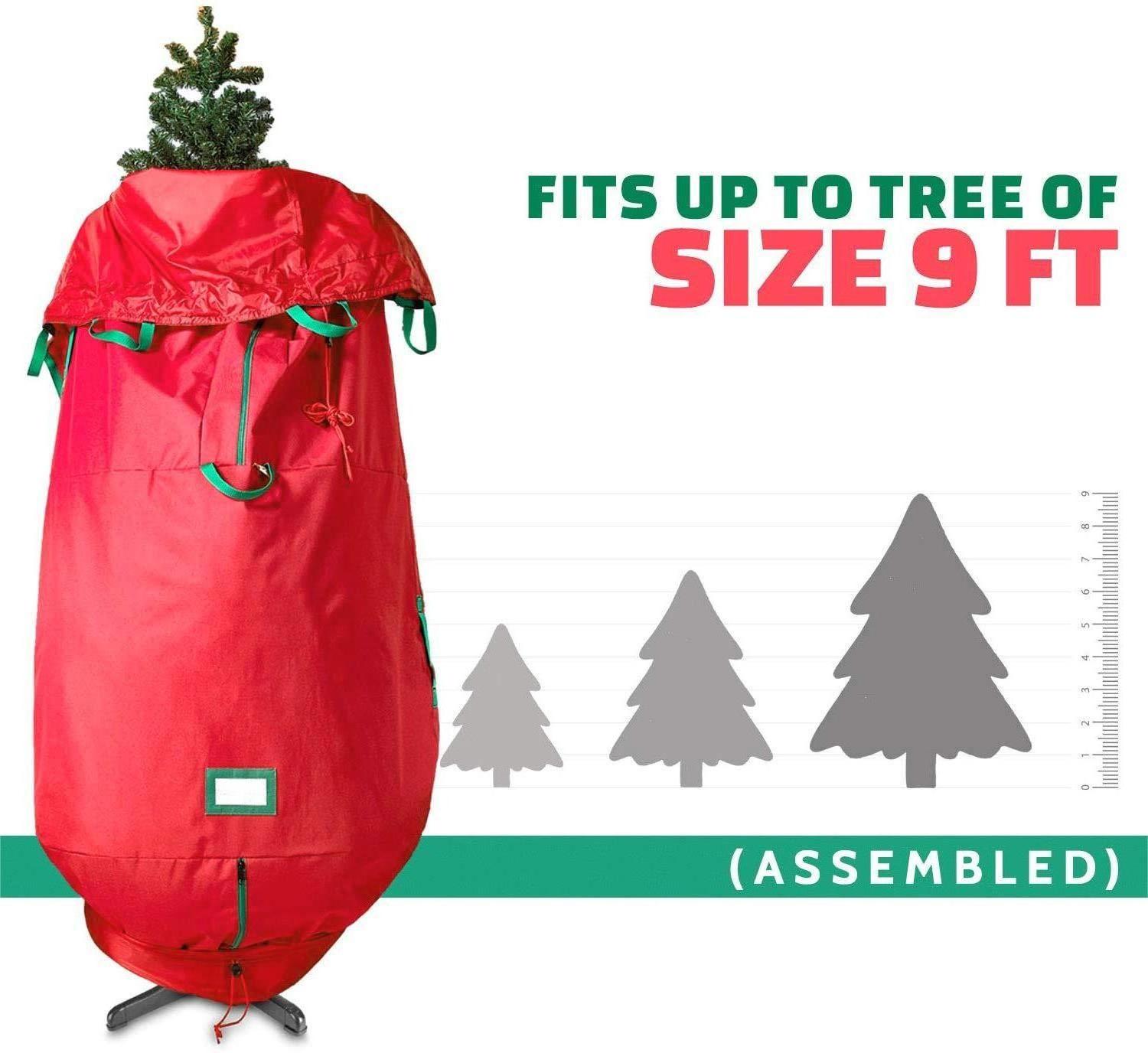 Custom Heavy Duty Upright Waterproof Foldable Material With Standing Ft Tall 9'  Christmas Tree Storage Bag