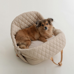 Luxury Portable Soft-Sided Pet Carrier Tote Bag Small Dog Car Seat Pet Booster Car Seat Cover Travel Dog Bed