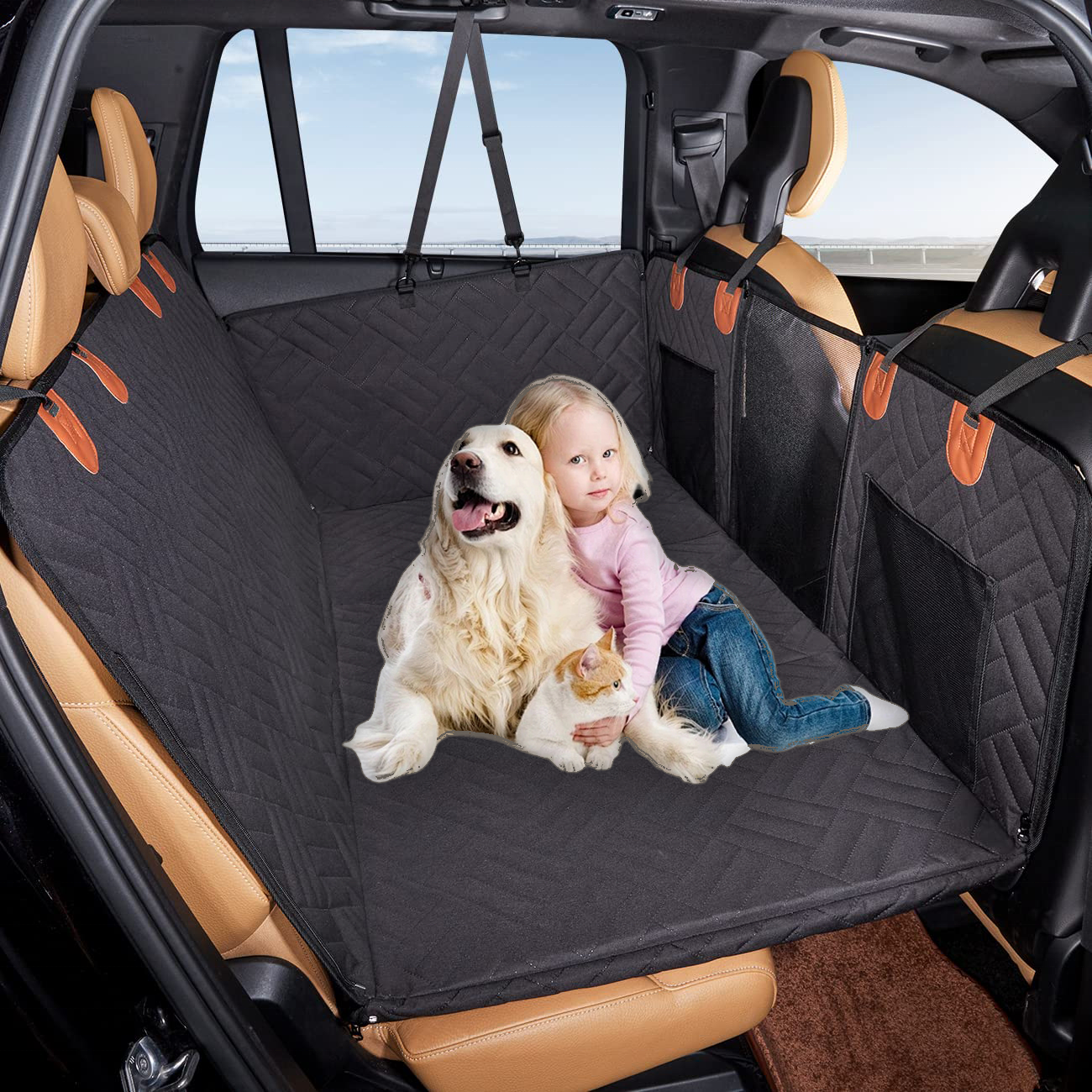 Best Dog Car Seat Cover Hard Bottom Waterproof Dog Car Hammock  Pet Mat Blankets Backseat Cover For Dogs In Car