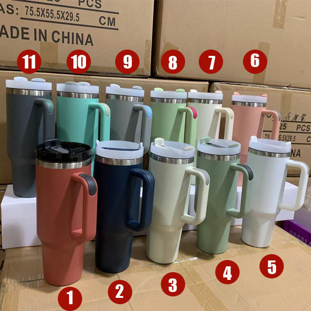 customized Double Wall Vacuum Insulated Stainless Steel  40oz tumbler quencher h2.0 flowstate with Handle