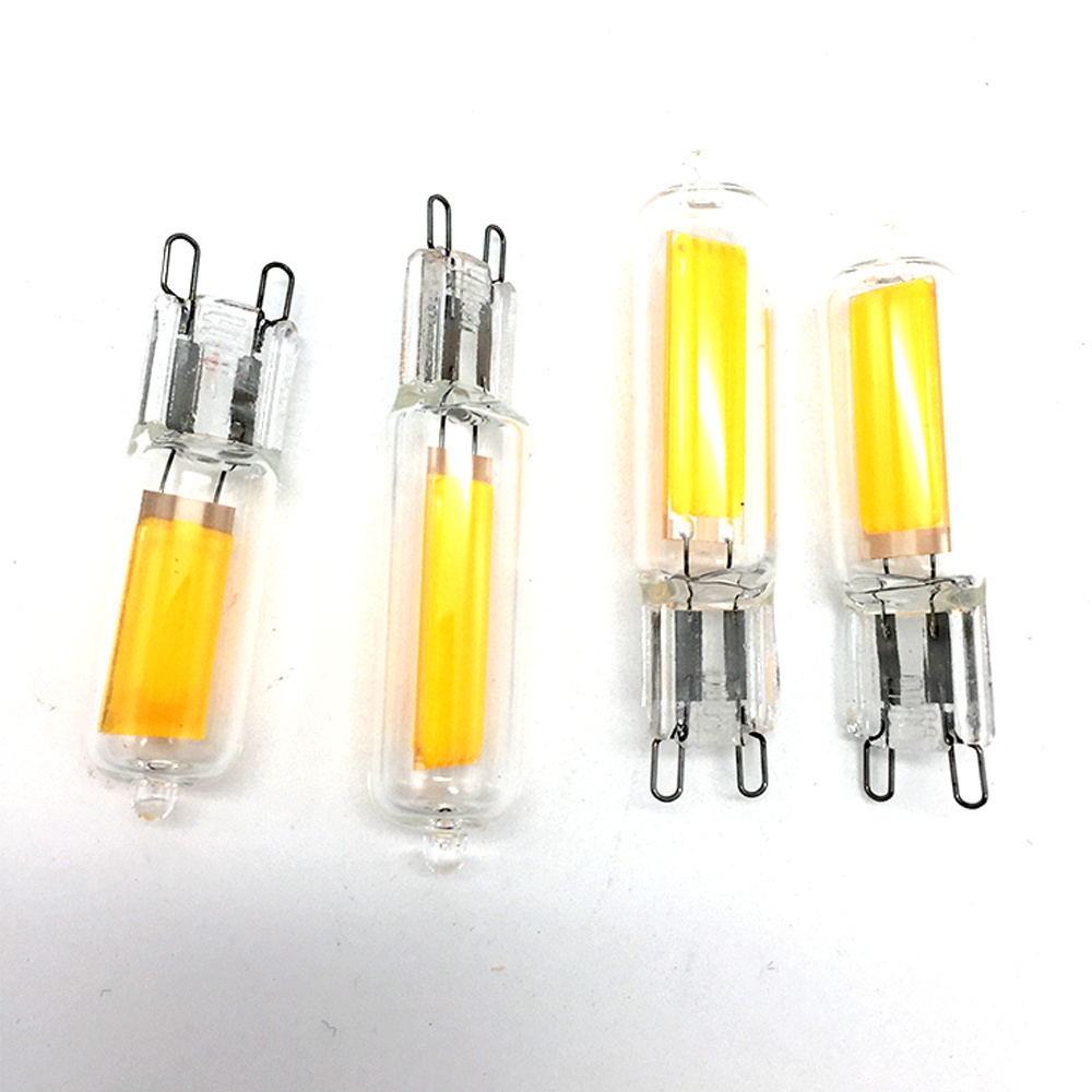 Modern Pendent Light Led Bulb, Clear Glass Material 2W 3W G9 4000K COB LED Halogen Bulb 12V